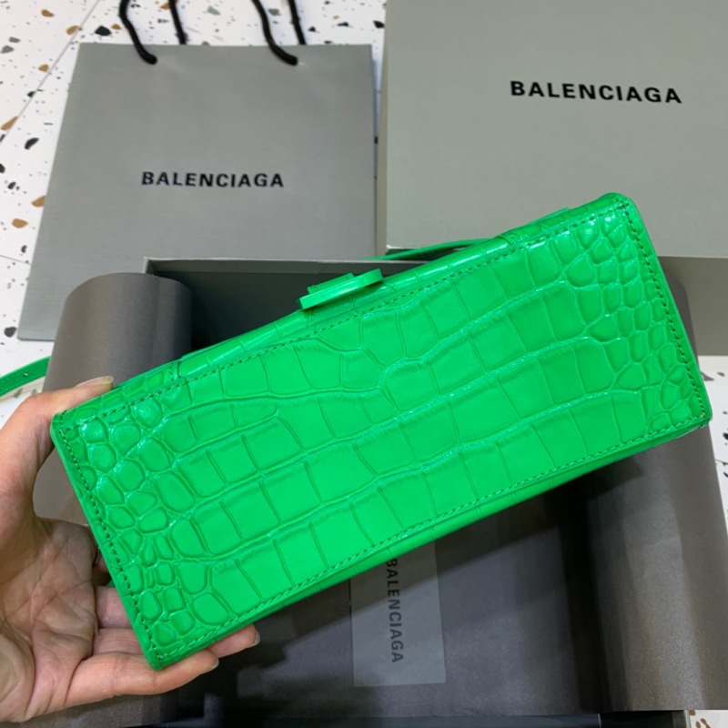 Balenciaga Hourglass Small Handbag In Bright Green, For Women, Women’s Bags 9in/23cm