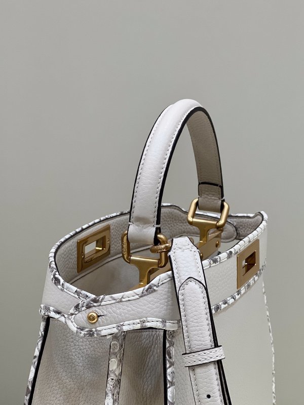 Fendi Peekaboo ISeeU Medium Ivory For Women, Women’s Handbags, Shoulder Bags 13.1in/33.5cm FF