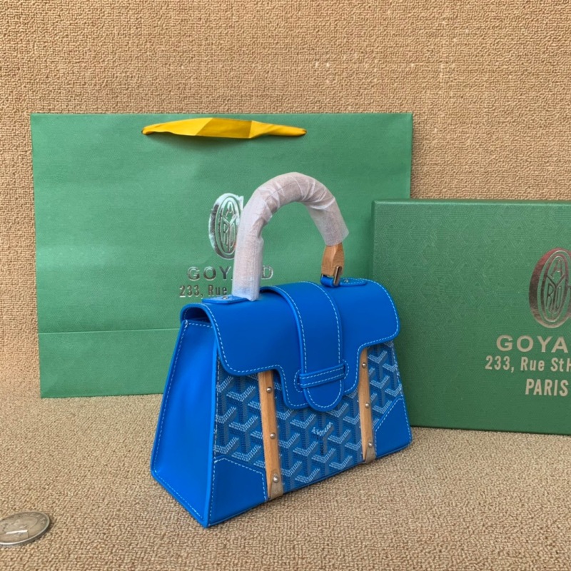 Goyard Saigon Structure Mini Bag Blue For Women‎ 7.9in/20cm SAIGOBMINTY10CL10P