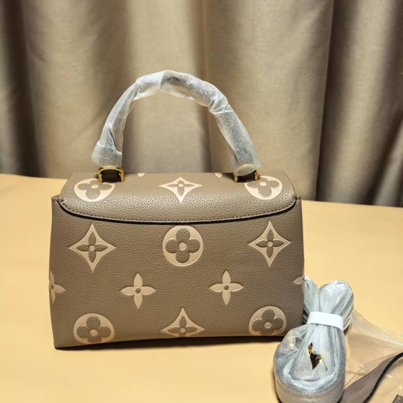 Louis Vuitton Madeleine BB Monogram Empreinte Dove Gray/ Creme Beige For Women, Women’s Handbags, Shoulder and Crossbody Bags 9.4in/24cm LV