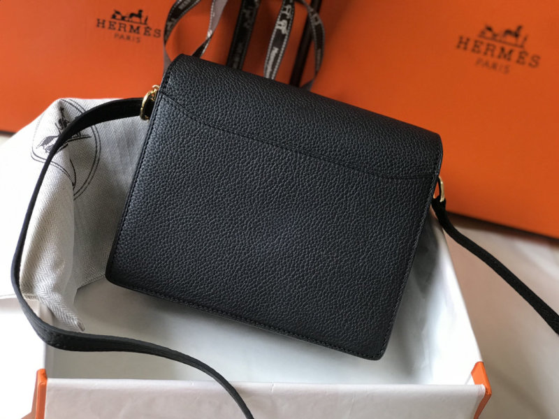 Hermes Mini Evercolor Sac Roulis 19 Black For Women, Women’s Handbags, Shoulder Bags 7.5in/19cm