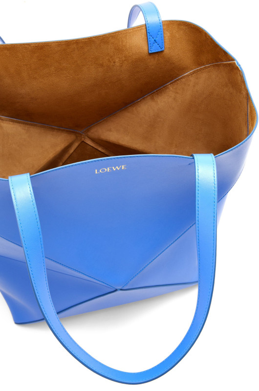 Loewe Large Puzzle Fold Tote Seaside Blue Bag For Women B933Q18X01- 16.5 Inches/ 42 Cm