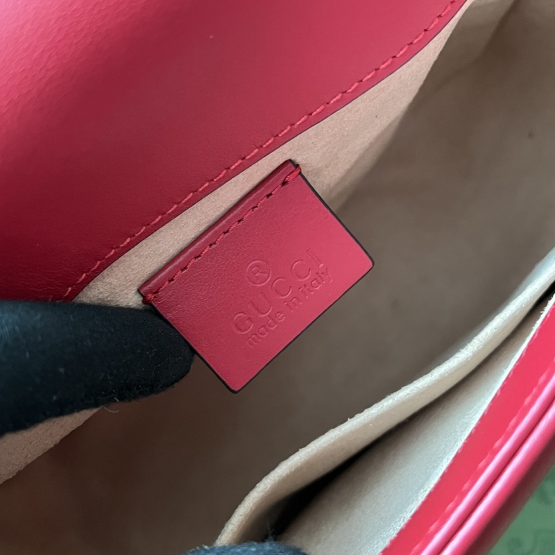 Gucci GG Marmont Mini Top Handle Bag Red For Women, Women’s Bags 8.3in/21cm GG ‎