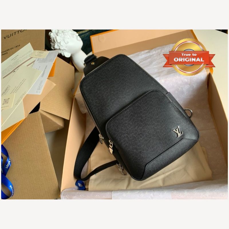 [True-to-ORIGINAL] Louis Vuitton Avenue Sling Bag Black For Women 12.2in/31cm LV M30443