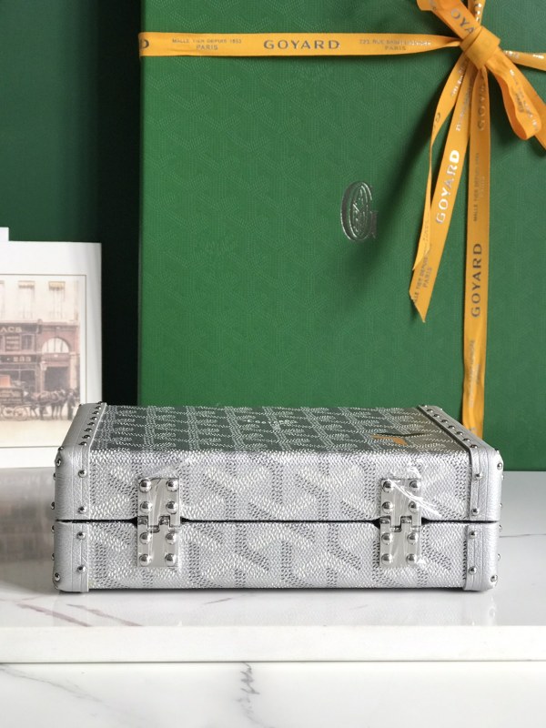 Goyard Minaudière Trunk Bag Grey For Women‎ 4.5in/11.5cm