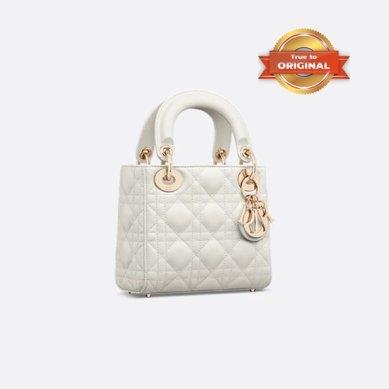 [True-to-ORIGINAL] Christian Dior Mini Lady Dior Bag Latte For Women 17cm/6.5in M0505ONGE_M030