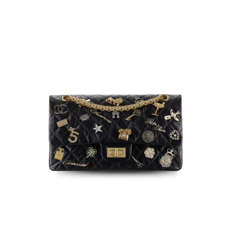 Chanel CC Lucky Charm Bag Black For Women 9.5 in / 24 cm