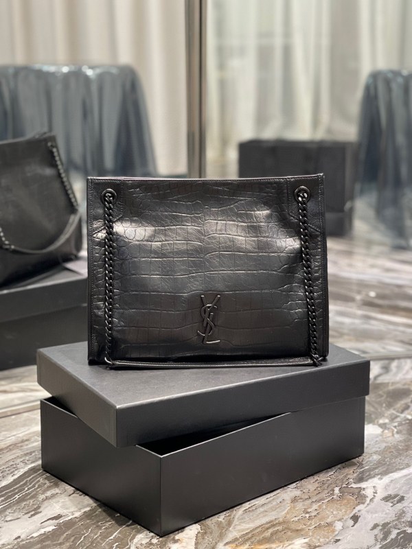 Saint Laurent Niki Medium Shopping Bag Black/Beige For Women‎ 12.9in/33cm