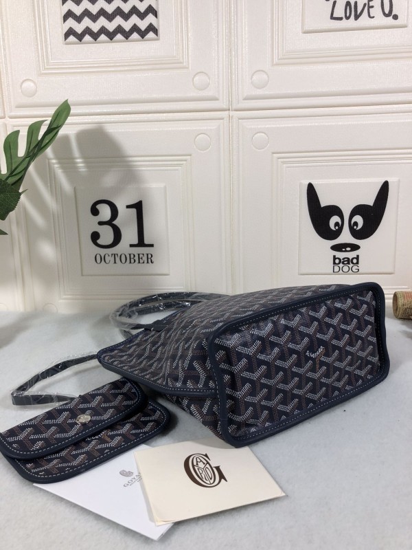 Goyard Anjou PM Bag White/Green/Blue For Women‎ 7.9in/20cm