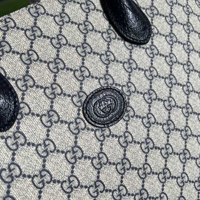 Gucci Tote Bag With Interlocking G Beige And Blue For Women 15in/38.5cm