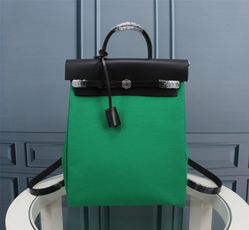 Hermes Buckle Lock Shape Striped Green, Silver Toned Hardware Bag For Women, Women’s Handbags, Shoulder Bags 10.8in/30cm