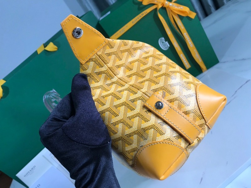 Goyard Bowling 25 Toiletry Bag Green/Yellow For Women‎ 9.4in/24cm BOWLIN025TY01CL03P