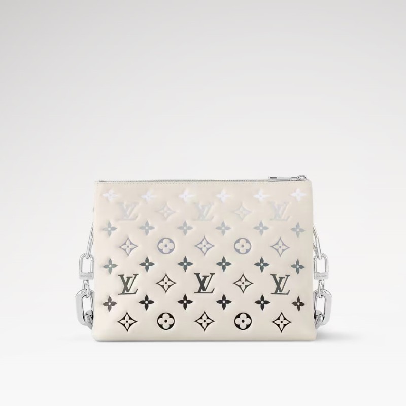 Louis Vuitton Coussin PM Handbag Cream/Gray For Women 10.2in/26cm M11986