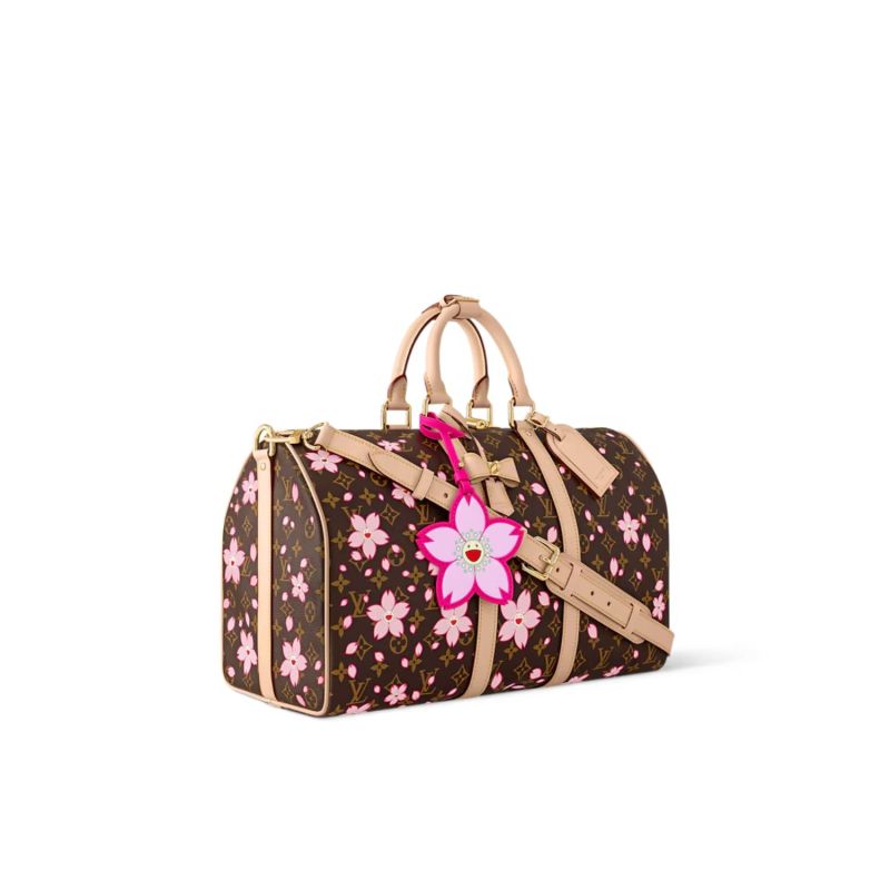 Louis Vuitton LV x Murakami Keepall Bandoulière 45 Sakura Brown 45cm/18in – M13752