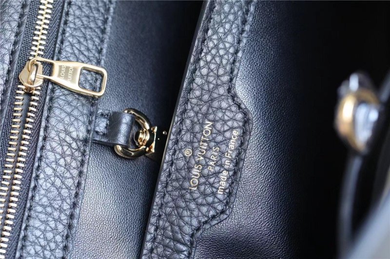 Louis Vuitton Capucines BB Taurillon Black/Blue For Women, Women’s Bags, Shoulder And Crossbody Bags 10.6in/27cm LV