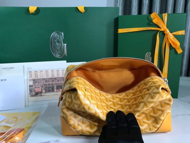 Goyard Bowling 25 Toiletry Bag Green/Yellow For Women‎ 9.4in/24cm BOWLIN025TY01CL03P