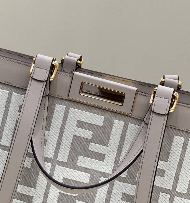 Fendi X-Tote White canvas FF bag For Woman 41cm/16in 8BH374AKKYF1HZ1