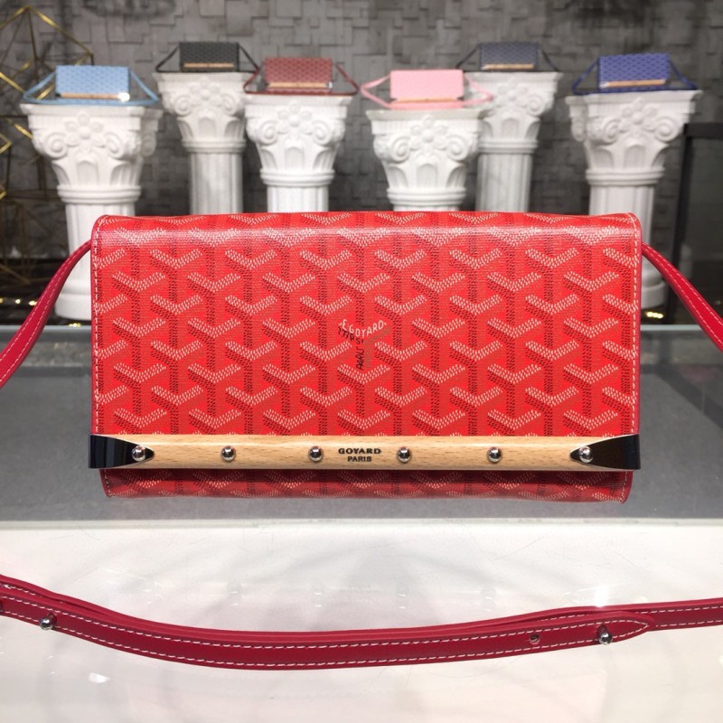 Goyard Monte Carlo PM Clutch Brown/Red/Yellow For Women‎ 9.8in/25cm