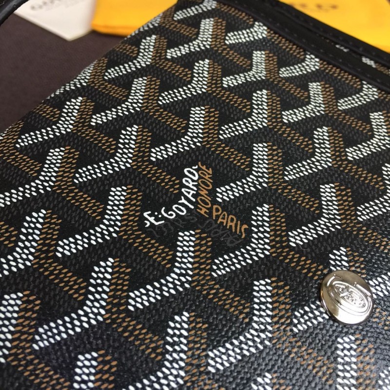 Goyard Plumet Pocket Wallet Black For Women‎ 8.1in/20.5cm PLUMETPMLTY01CL01P