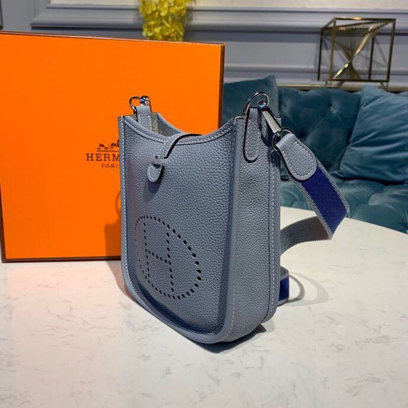 Hermes Mini Evelyne Grey For Women 7in/18cm