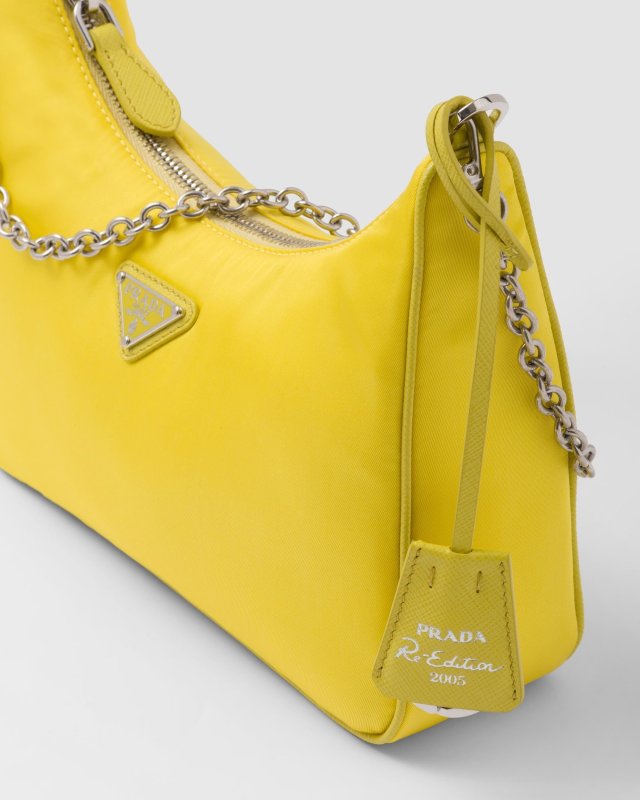 Re-Edition 2005 Re-Nylon Bag Citron Green For Women