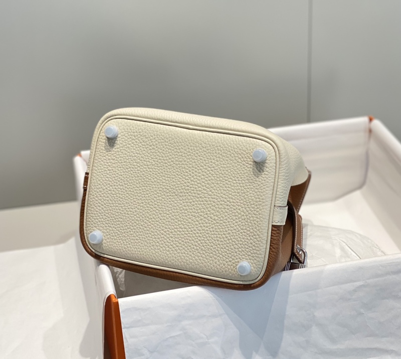 Hermes Picotin Lock 18 Bag Cream/Brown For Women 7.1in/18cm