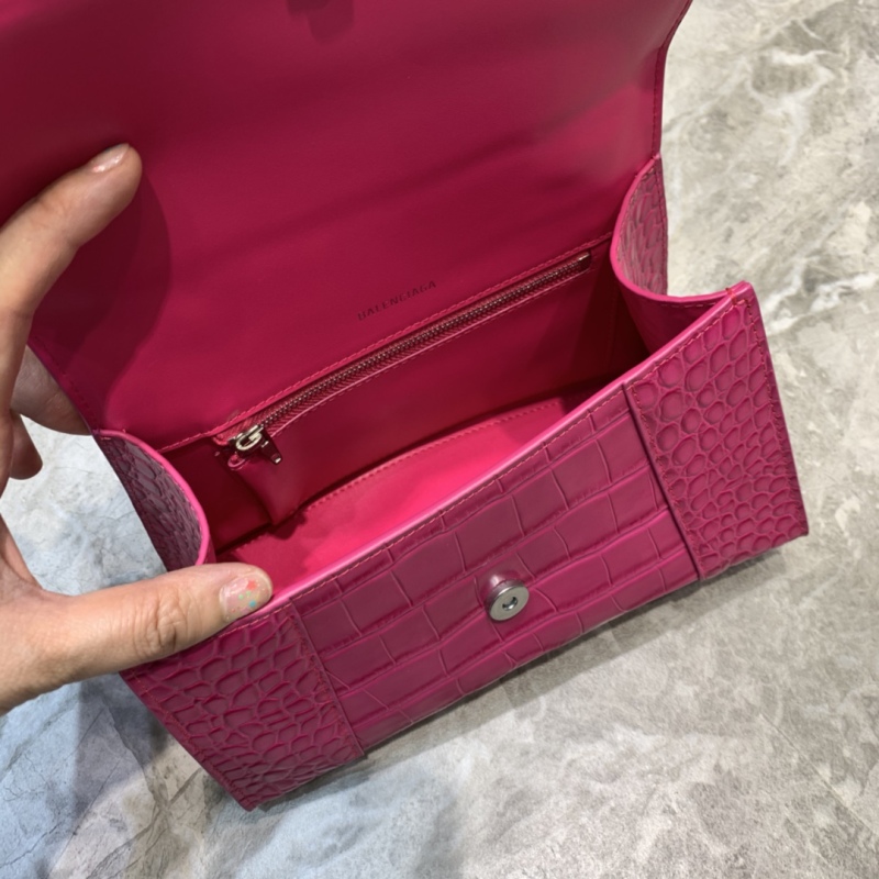Balenciaga Hourglass Small Handbag In Dark Pink, For Women, Women’s Bags 9in/23cm