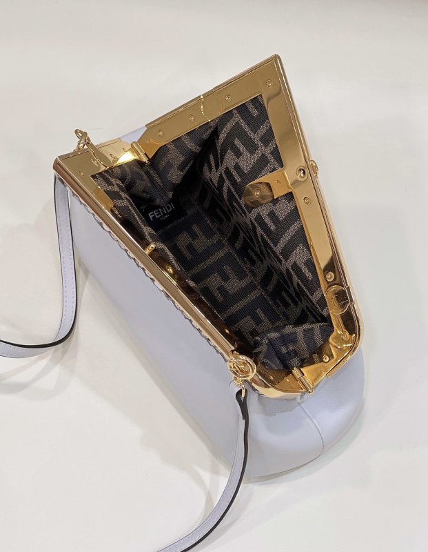 Fendi First Small White For Women, Women’s HandBags, Shoulder And Crossbody Bags 10.2in/26cm FF 8BP129