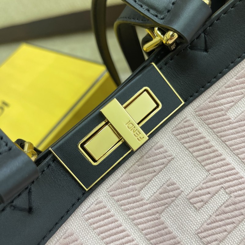 Fendi Peekaboo X-tote Bag Pink Canvas For Women, Women’s Handbags, Shoulder Bags 16.1in/41cm FF 8BH374
