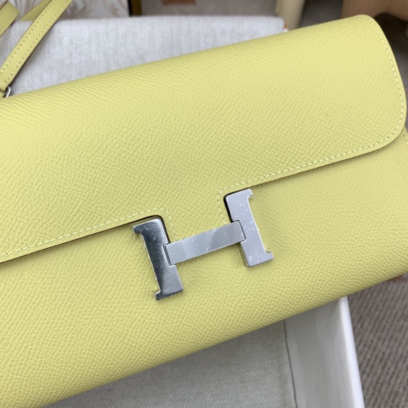 Hermes Constance Long Togo Wallet Yellow, Silver Toned Hardware Bag For Women, Women’s Handbags, Shoulder Bags 8.1in/21cm