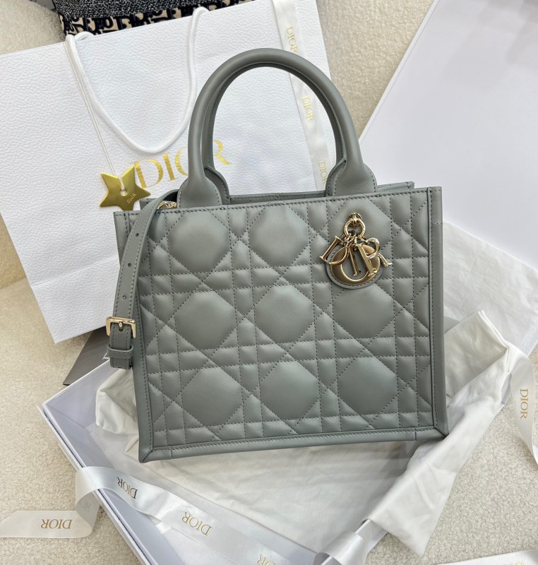 Dior Small Book Tote Bag Grey For Women 10,4in/26,5cm