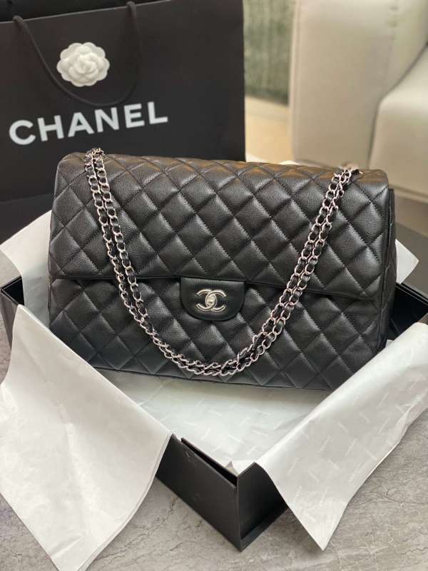 Chanel Jumbo Classic Airport Bag Black For Women 38cm/ 15in