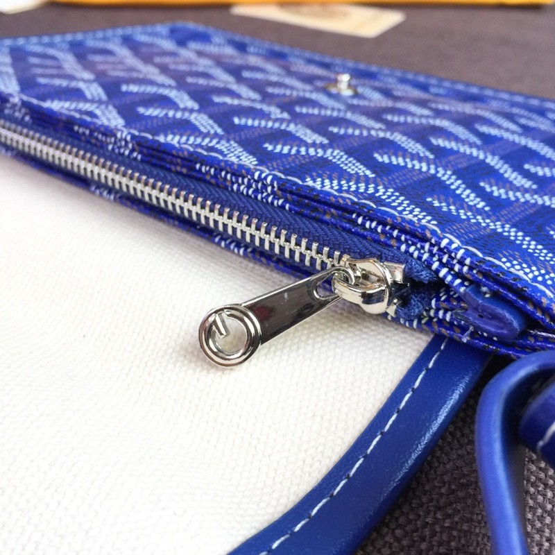 Goyard Plumet Pocket Wallet Blue For Women‎ 8.1in/20.5cm