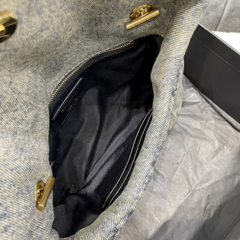 Saint Laurent Puffer Toy Bag Grey For Women‎ 9in/23cm