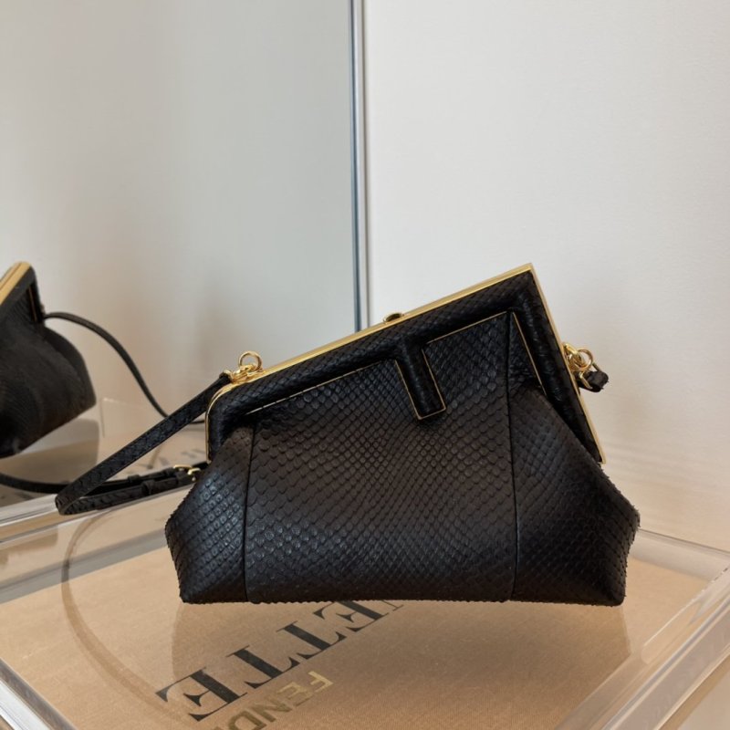Fendi First Small Black For Women, Women’s Bags, Shoulder And Crossbody Bags 10.2in/26cm FF 8BP129A