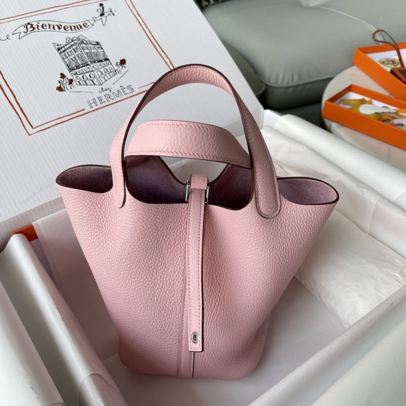 Hermes Picotin Lock 18 Bag Light Pink For Women, Women’s Handbags 7.1in/18cm