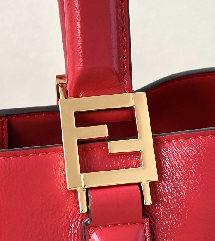 Fendi Small FF Tote Shoulder Red Bag For Woman 30cm/12in