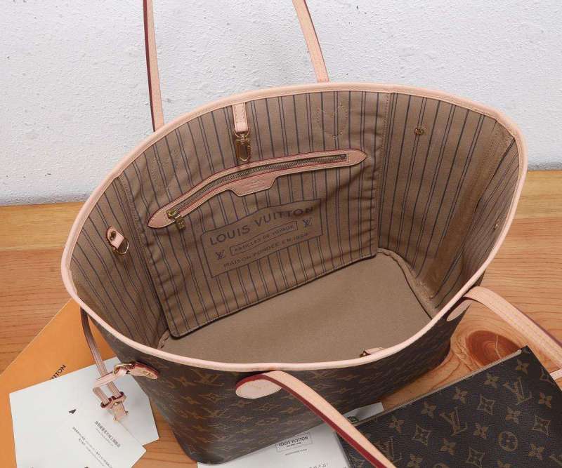 Louis Vuitton Neverfull MM Tote Bag Monogram Canvas Brown For Women 12.6in/32cm LV M40995