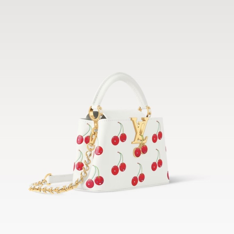 [True-to-ORIGINAL] Louis Vuitton LV x TM Capucines Mini White For Women 8.3in/21cm M13251