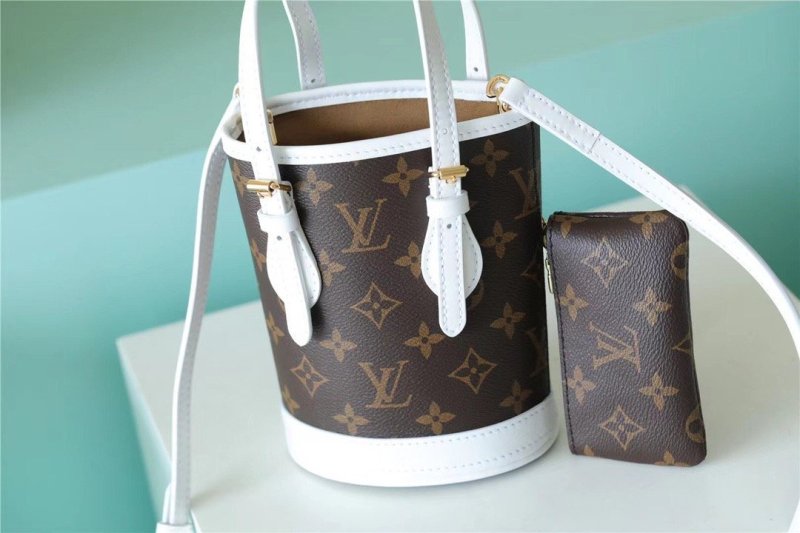 Louis Vuitton Nano Bucket Bag Monogram For Women Brown 6.7in/17cm LV M81489