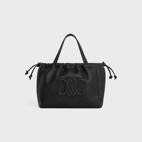 Celine Cuir Triomphe Black Bag For Women 111013ENY.38NO- 22.5 Cm/ 9 Inches