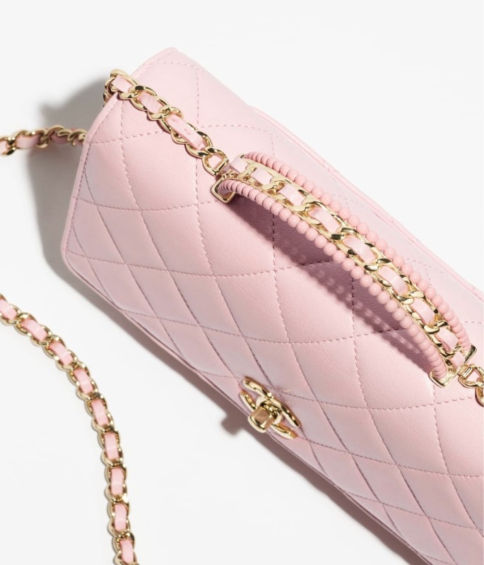 [True-to-ORIGINAL] Chanel Wallet On Chain Light Pink 7.6in/19cm For Women AP4451-B19409-NADOE