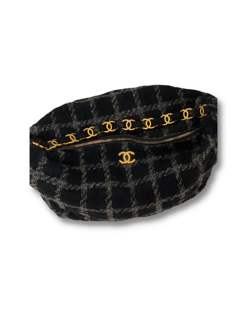 Chanel Maxi Hobo Bag Black For Women 17.6in/45cm AS3632