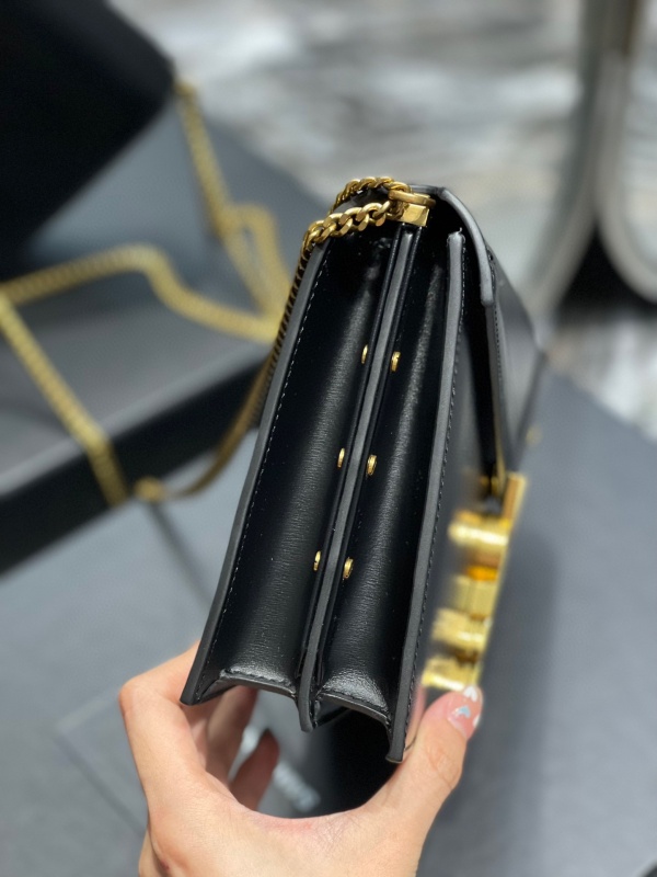 Saint Laurent Cassandra Medium Chain Bag Black/White/Red/Green/Burgundy For Women‎ 8.6in/22cm