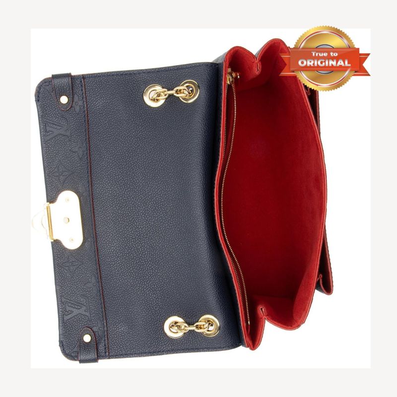 [True-to-ORIGINAL] Louis Vuitton Vavin MM Monogram Empreinte Navy Blue For Women 9.8in/25cm LV M43925