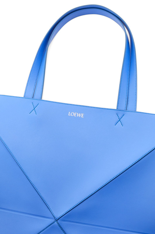 Loewe Large Puzzle Fold Tote Seaside Blue Bag For Women B933Q18X01- 16.5 Inches/ 42 Cm