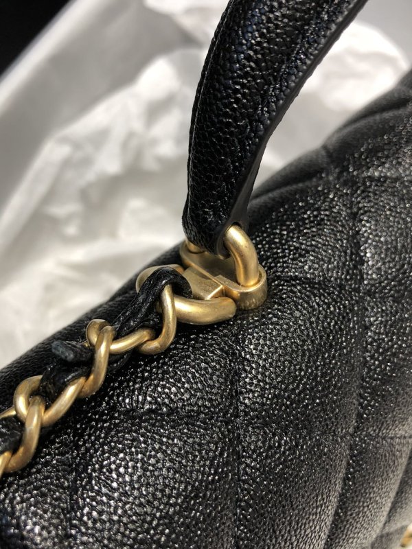 Chanel Mini Flap Bag With Top Handle Black For Women 7.8in/20cm