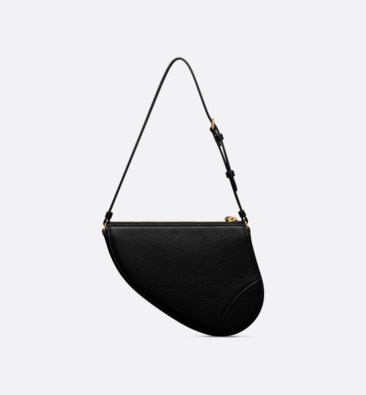 Christian Dior Saddle Rodeo Pouch Black For Women S5909CCEH_M900 – 20 Cm/ 8 Inches