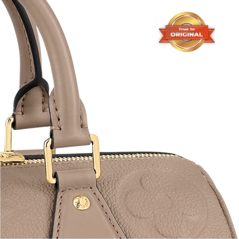 [True-to-ORIGINAL] Louis Vuitton Speedy Bandoulière 25 Monogram Empreinte Tourterelle For Women 25cm/9.8in M59273