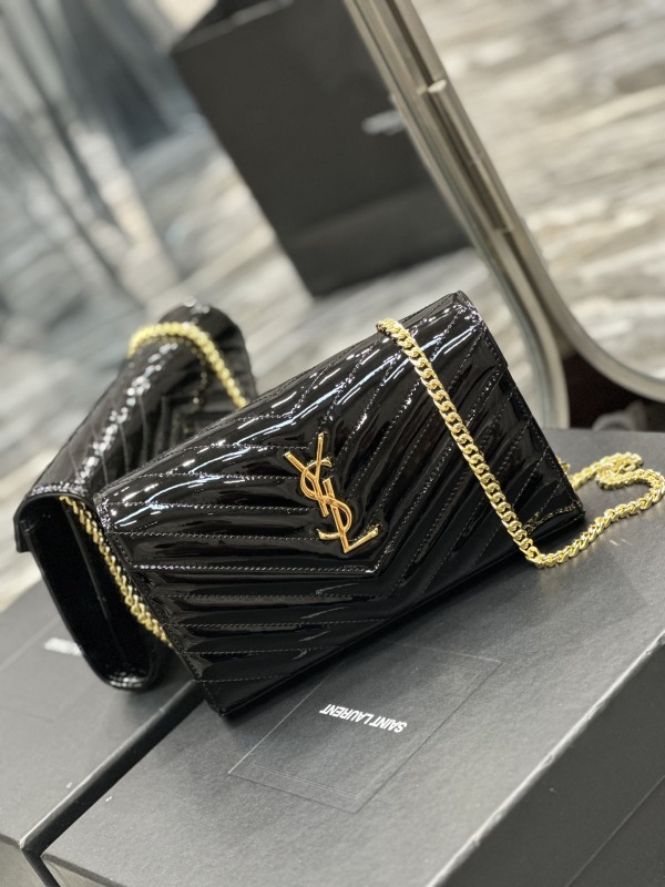 Saint Laurent Envelope Small Bag Black For Women‎ 8.5in/22.5cm